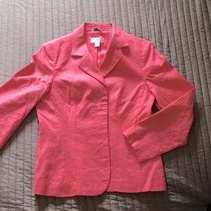 Talbots Pink Linen Blazer